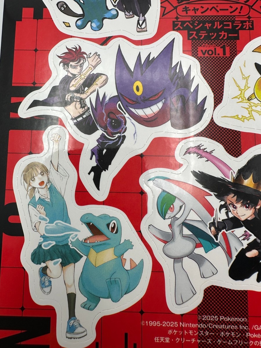 Shonen Jump 2025 Pokémon Vol.1 Sticker Collab Luffy Pikachu No.36