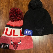 Chicago Bulls NBA Ultra Game Beanie Hat Bundle of 2 Winter Basketball Sports NWT