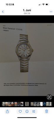 Echte Ebel Damenuhr zu verkaufen, wenig getragen.Originalkarton,Papiere