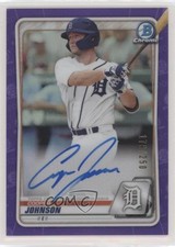 2020 Bowman Chrome Prospects Purple Refractor 170/250 Cooper Johnson Auto 7m3