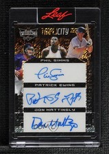 2023 Leaf Vibrance TripliCITY Gold Shimmer 1/1 Phil Simms Patrick Ewing Auto 4l6
