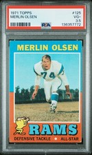 1971 TOPPS #125 MERLIN OLSEN PSA 3.5