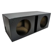 Car Audio Spray Lined Ported Dual 10 Sub Box Speaker Bass Subwoofer Enclosure