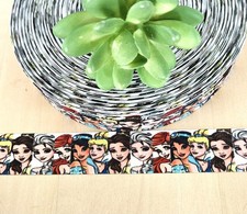 7/8" 1YD Disney Princess Grosgrain Ribbon Tiana Bell Ariel Cinderella