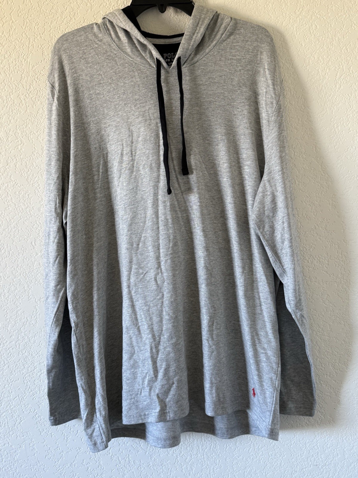 Polo Ralph Lauren Men's Supreme Comfort Long Sleeve Hooded Shirt Gray Large New