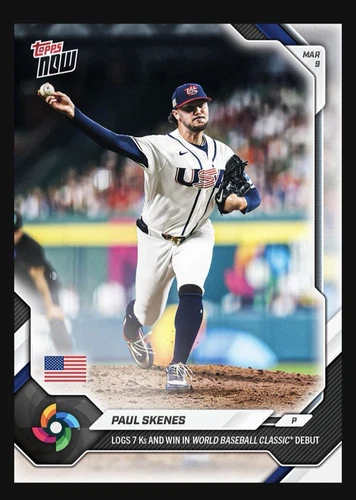 Paul Skenes - 2026 Topps NOW World Baseball Classic Debut - Card 20 IN HAND