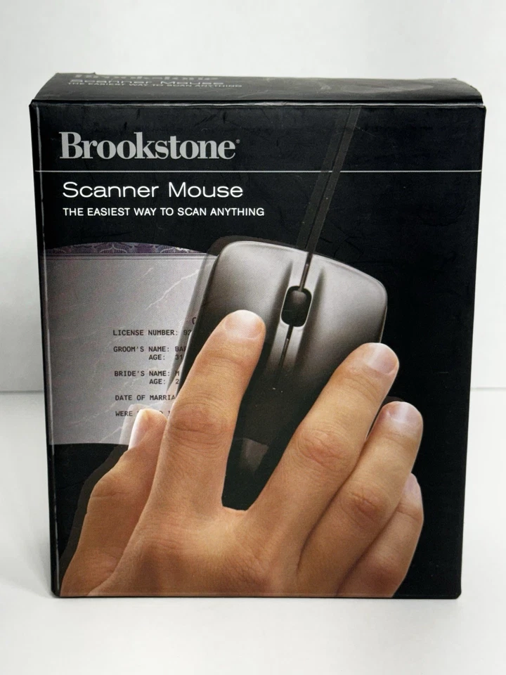 Brookstone USB Scanner Mouse Tool - Scans Documents, Photos, Receipts NEW IN BOX - Image 2 of 4