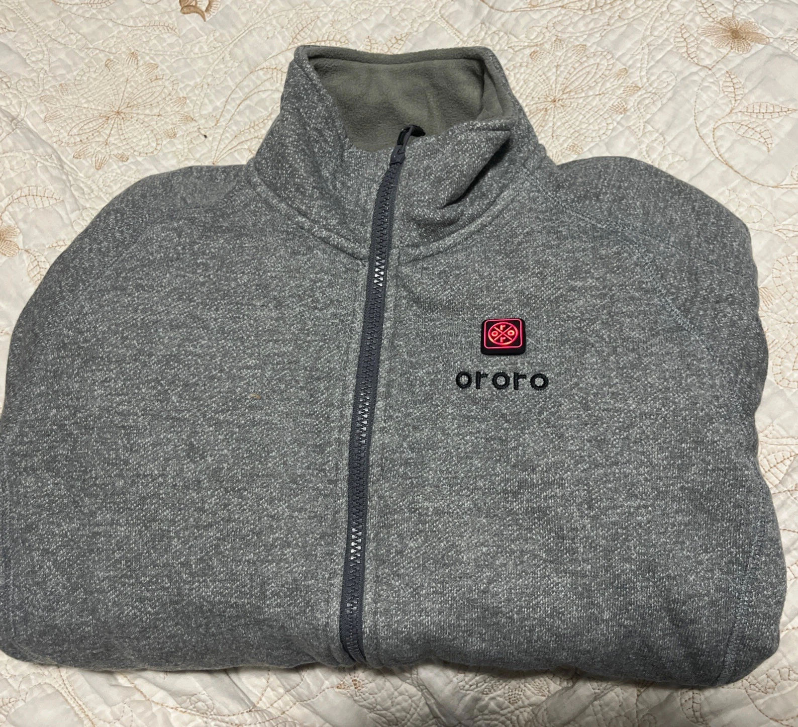 Ororo Men’s Medium Fleece Heated Jacket. Tested Works No Battery.
