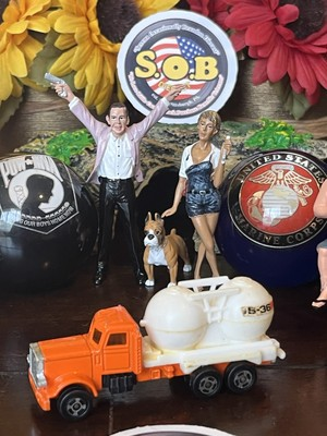 #ad Road Champs Peterbilt Chemical Delivery Truck Orange Diecast USED EX Condition $6.00