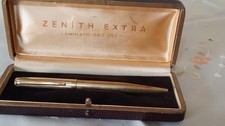 PENNA A SFERA ''ZENIT AXSTRA '' LAMINATA ORO 750 CON SCATOLA ORIGINALE ANNI 60