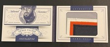 2012 National Treasures Prince Fielder Jumbo Game Used Quad Color patch /25