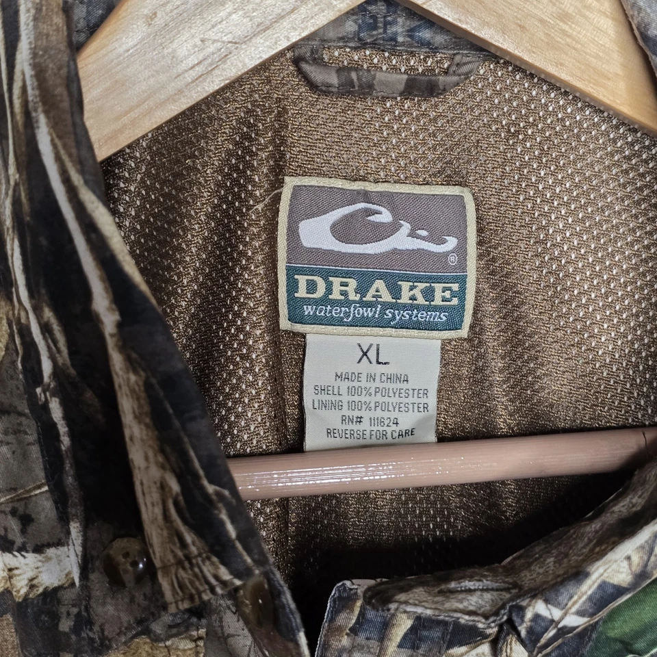 Drake Button Down Shirt Men's 2XL REALTREE Max-5 Waterfowl Hunting Camo Vented - Image 3 of 4