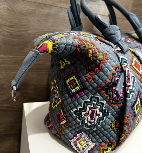 Vera Bradley Hadley Satchel Purse Handbag With Inka Colorful Medallions - Picture 6 of 14