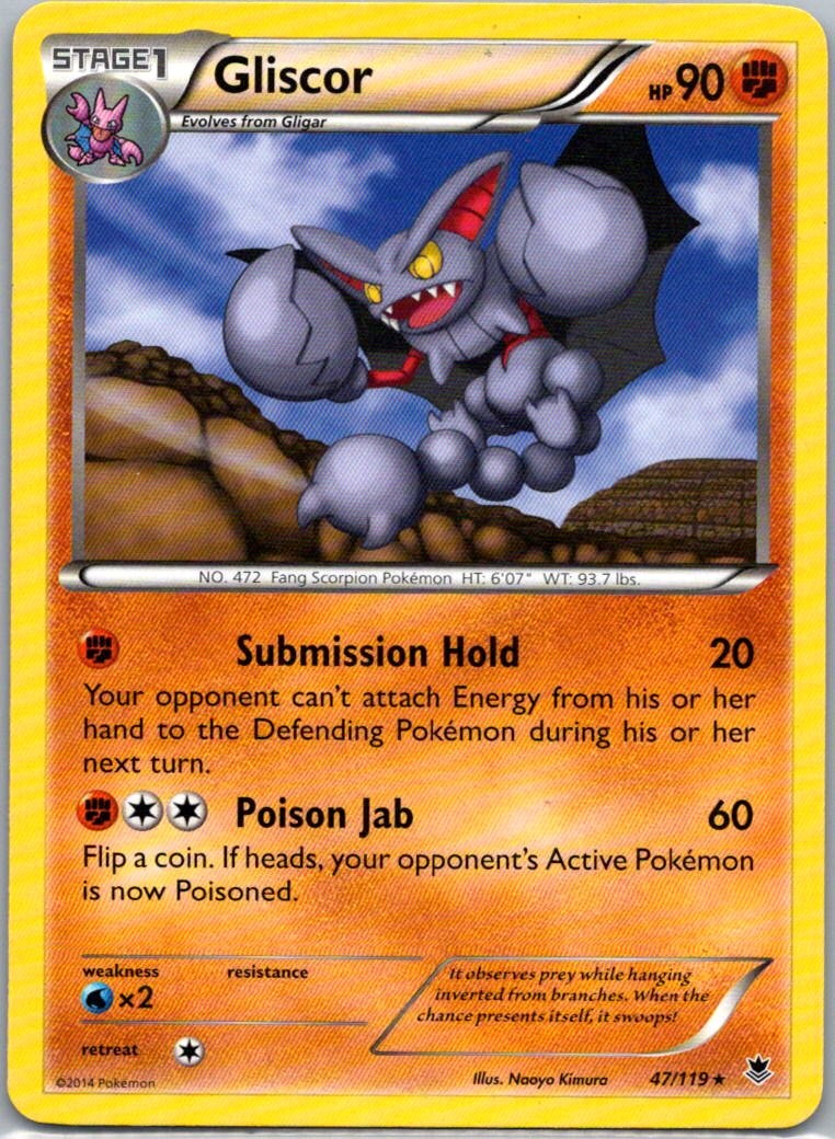 Pokemon TCG Gliscor 47/119 Phantom Forces LP