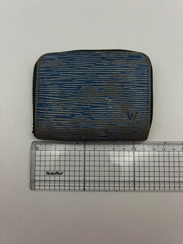 Louis Vuitton Card Wallet Card Case Leather Blue USED E0516-26 - Picture 18 of 19
