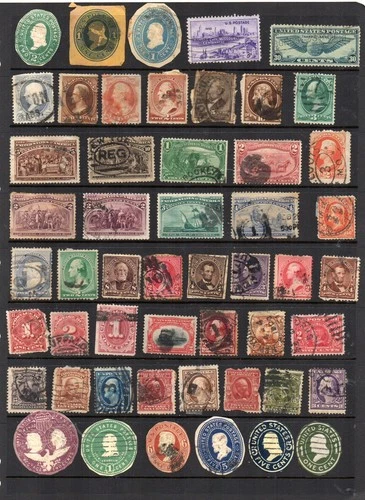 Stamps collection U.S.A. Old early American. Used #124