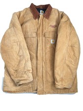 Carhartt Duck Arctic Nylon Quilted Lined Coat Distressed Jacket Men s XL