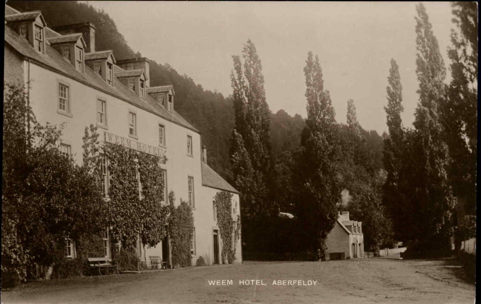 ABERFELDY SCOTLAND Weem Hotel Antique RPPC Real Photo Postcard