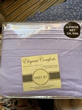 Elegant Comfort 6-Piece Sheet Set CAL KING Lavender 1800 Series Microfiber NEW