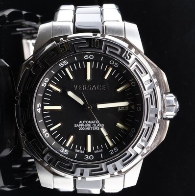 Rare Versace V-COUTURE Automatic Steel & Crystal 200m Swiss Dive Watch 