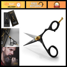 Professional Mustache Beard Trimming Scissors 5.5" - High Carbon Steel Shears,