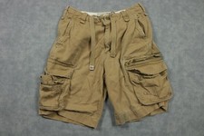 abercrombie Cargo Shorts Boys 12 Khaki Multi Pocket Drawstring Cotton Casual