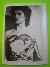 Vintage mid-1900s Kobel Photo, TATTOOED , 7x5 in., NICE, T-878, SNAKE