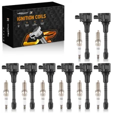 Ignition Coil Pack and Iridium Spark Plug Set of 8 For Infiniti QX56 QX80 Nissan