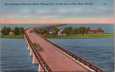 PIGEON KEY, FLORIDA ~ New Overseas Highway On The Way To Key West - Posted 1950