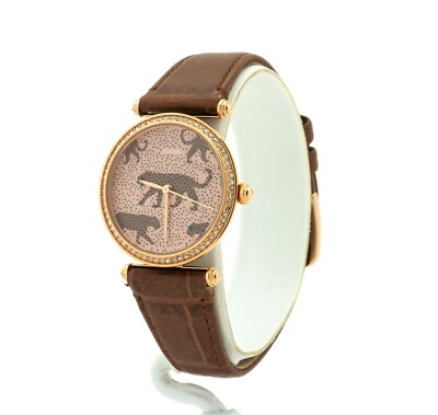 Lyric Three-Hand Brown Leather Watch 