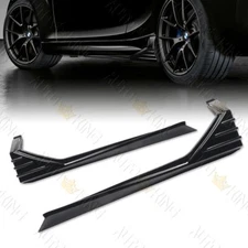 PAINTED BLACK 30.6" MP-STYLE SIDE SKIRT ROCKER SPLITTERS WINGLET WINGS DIFFUSER