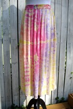 Vintage Original 60's 70's Bohemian Hippie Tie Dye Boho Festival Maxi Skirt