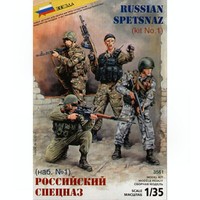 Russische Spetsnaz SpezialkräFte Plastikset 1:35 Modell Zvezda