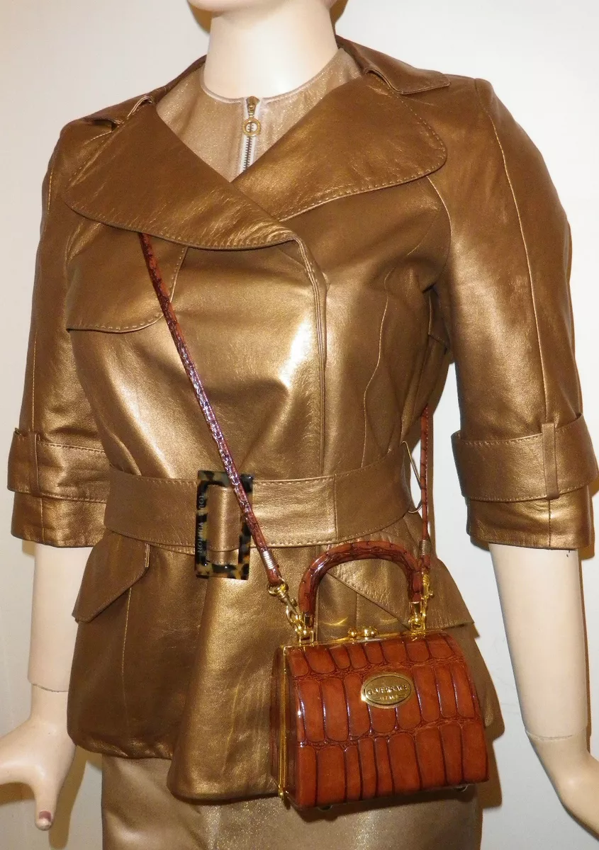 Louis Vuitton leather coat mini trench Jacket Uk 10 Limited edition