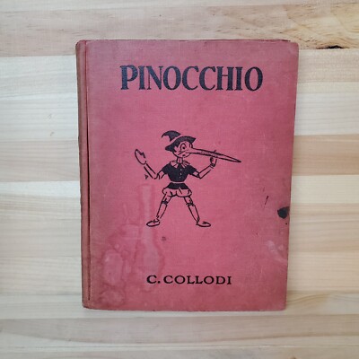 Pinocchio by C. Collodi 1940 color plates, beautiful illustrations VG