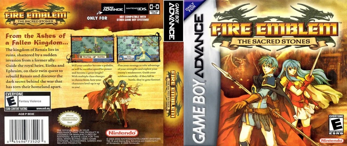 Fire Emblem The Sacred Stones Nintendo Gameboy Advance Game