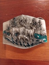 Vintage 1989 Siskiyou Buckle Company Williams, OREGON Belt Buckle WhiteTail Deer
