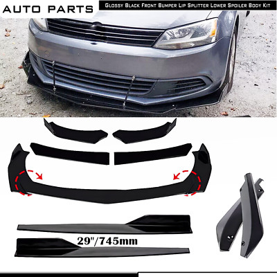 For VW Scirocco R-Line Front Bumper Lip Splitter Spoiler Side Skirt Bod Kits