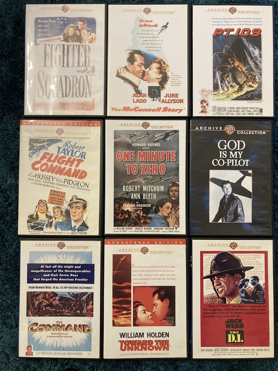 Warner Brothers Archive Collection DVD Lot 9 War Movies