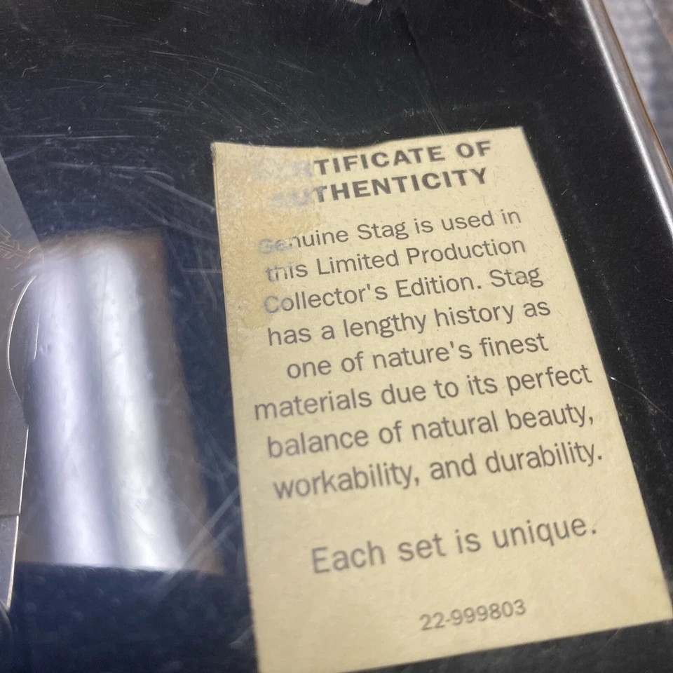 Cuchillos de bolsillo plegables con mango de ciervo Gerber 2007 edición limitada (2) descontinuados Foto 4 de 4