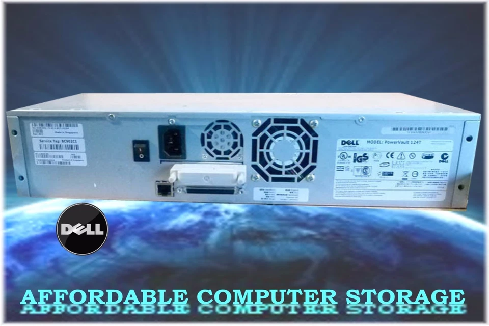DELL PowerVault 124T Tape Autoloader ER-LLAAA-EG LTO3 LVD Ultrium 0UH301 PV124T - Image 2 of 3