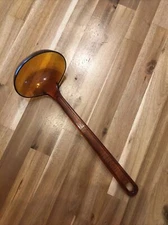 Vintage Robinson Knife Co USA Ultratemp Soup Ladle Amber Orange Plastic 2109