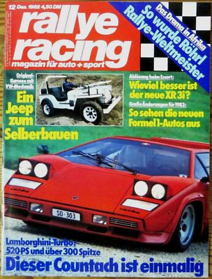 Rallye Racing 12/82 Lamborghini Countach turbo,Arden-Jaguar XJ 5,3,Wil-Mac Scamp