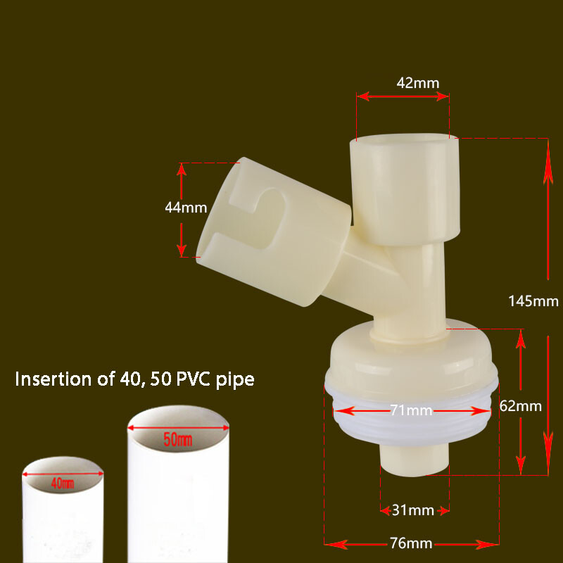 Washing Machine Dishwasher Drain Hose Y Piece Join Connector Splitter Y