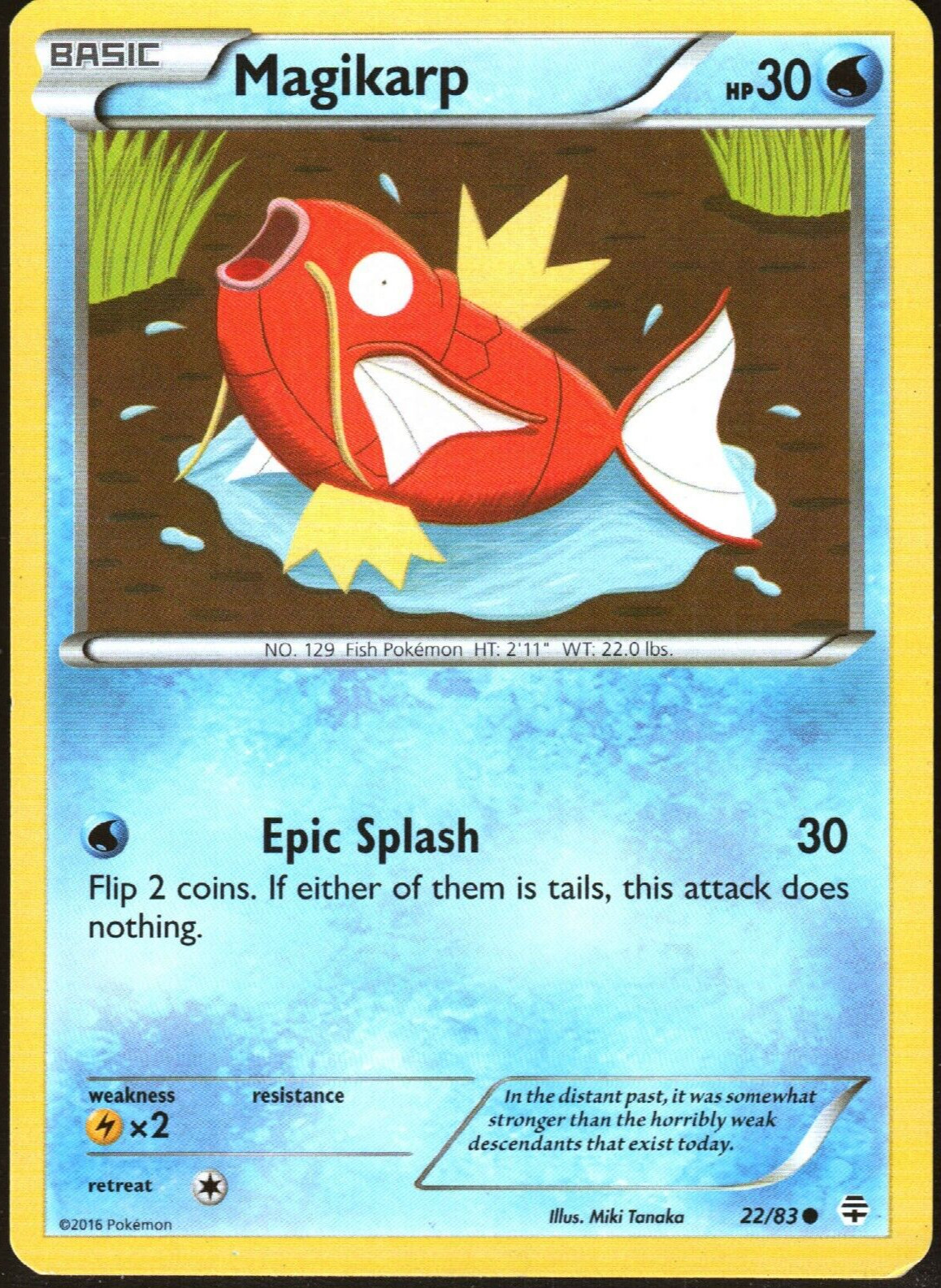 MAGIKARP - 22/83 - XY GENERATIONS - Common - Pokemon Card - NM