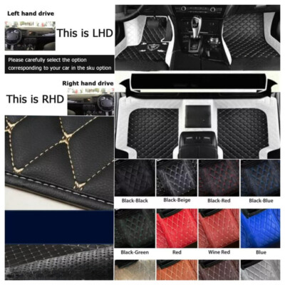 For Mercedes-Benz GLB EQC/A/E/S V-Class SLC Floor Mat Carpets Pu Leather Car Mat