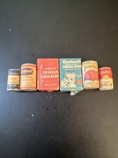 Vintage Wood Canned /Boxed Food Dollhouse Miniature-lot Of 6