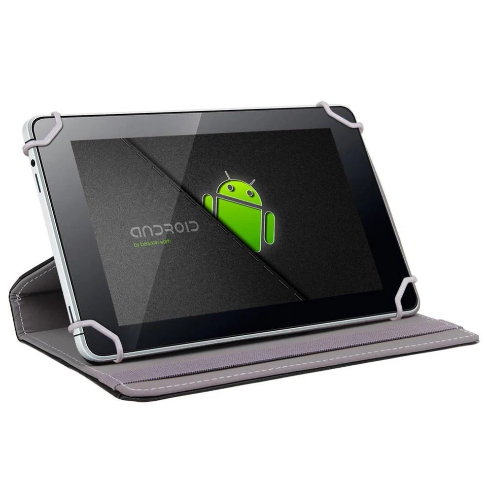 Black Flip Leather Folio Case Stand Box Cover For Android Asus Tablet 7" 8" 10.1 - Image 3 of 4