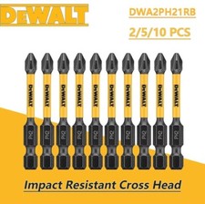 DEWALT Impact Screwdriver Bits 2/5/10PCS PH2 57mm Cross Head DWA2PH21RB