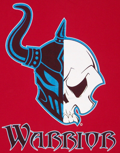 Warrior Shirt Adult Large Red Graphic Skull Vikings Short Sleeve Cotton Mens - Picture 11 of 13